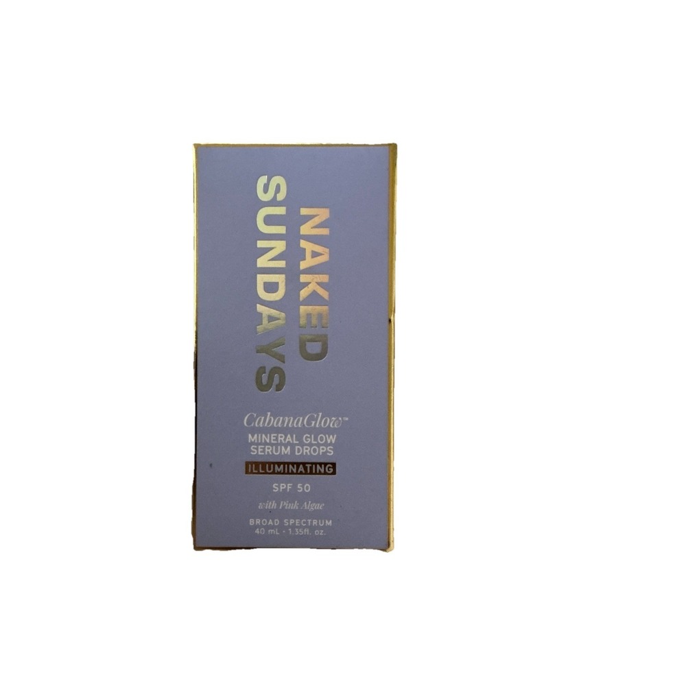 Naked Sundays Illuminating Cabana Glow Mineral Glow Serum Drops SPF 50 Exp 01/27